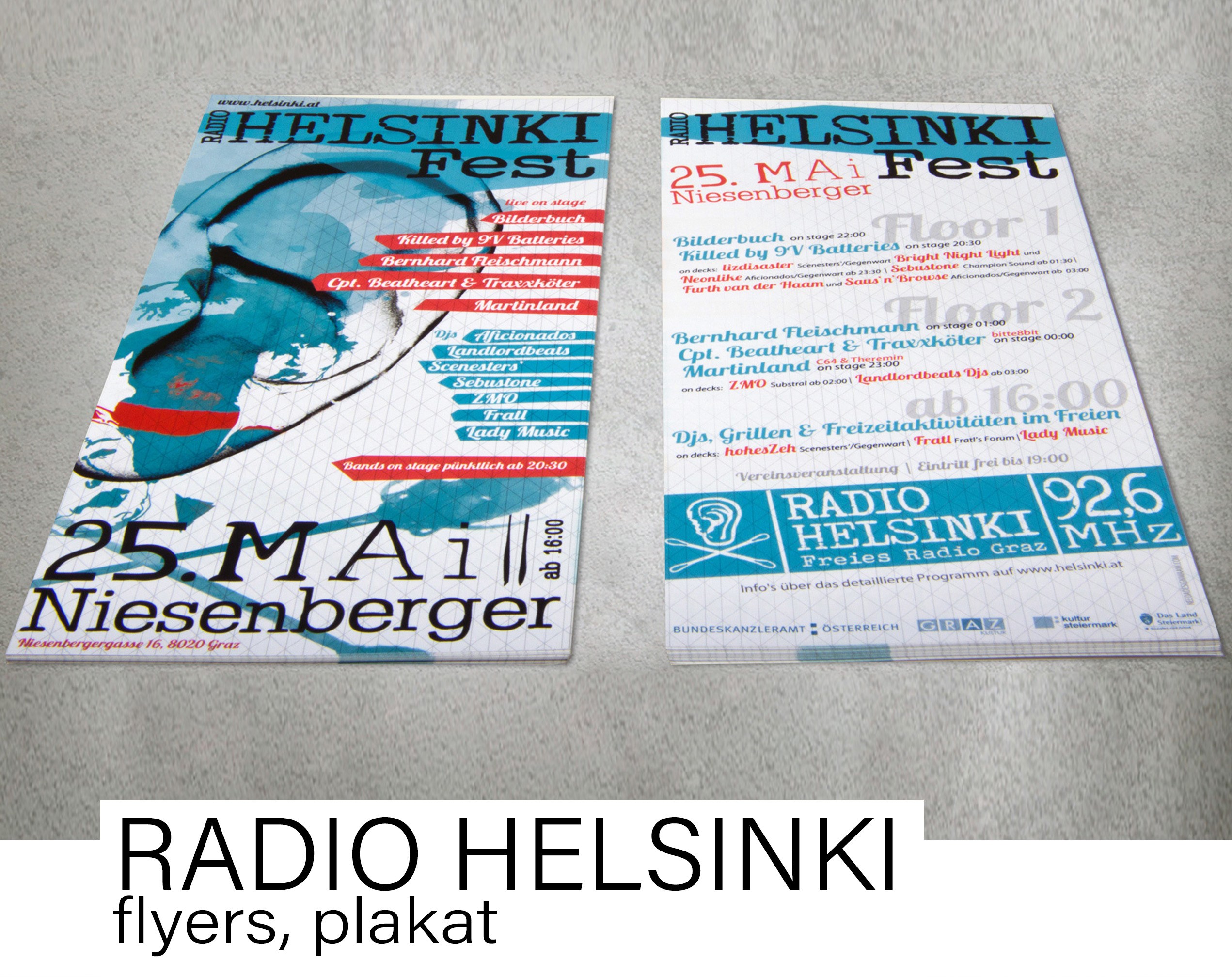 flyer and poster - RADIO HELSINKI